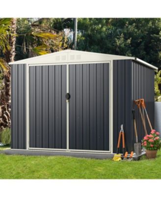 Metal Outdoor Storage Shed 7.5 x 6.3 FT with Secure Locking Door