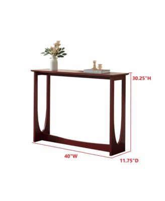 Narrow Wood Console Table, 2-Tier Sofa Table for Entryway, Hallway, Living Room or Behind Couch