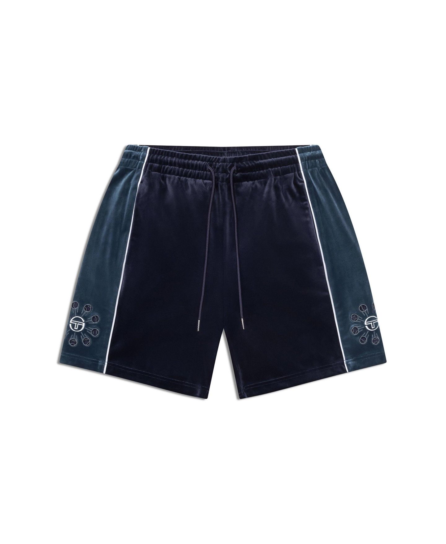 Мужские шорты Sergio Tacchini Cresta Velour Short, 7" inseam, цвет: Синий — фото 2
