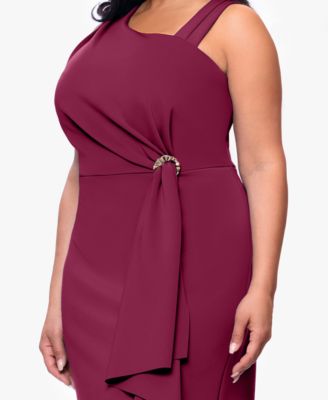 Plus Size Asymmetrical Sleeveless Ball Gown