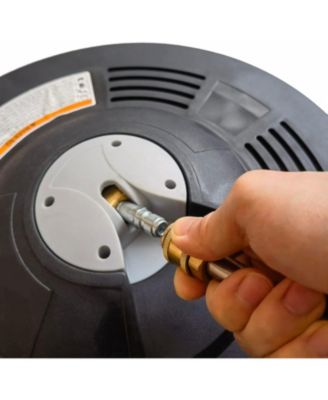 15 Inch Pressure Washer Surface Cleaner 4000 PSI Max with Dual One Quarter MNPT Nozzles for Driveway Patio Sidewalk Cleaning