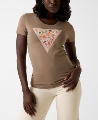 Women's Short-Sleeve Peony Triangle T-Shirt