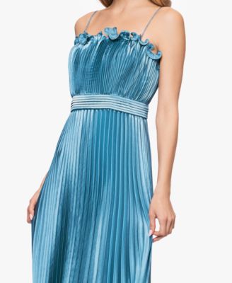 Women's Spaghetti Strap Pleated Ball Gown