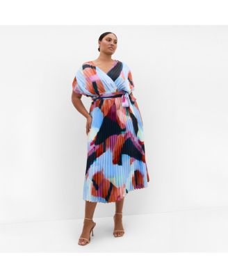 Women's Hailey Aspect Print Pleat Maxi Dress