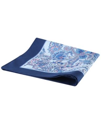 Men's Denim Paisley Bow Tie and Pocket Square, 2-Piece Set