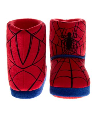 Toddler Marvel Spiderman Kids' Slippers Cozy, Plush, and Fun House Footwear (Toddler 5-10 / 11-12