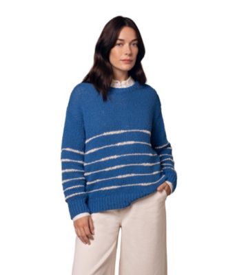 Women's Long Sleeve Drop Stitch Breton Sweater