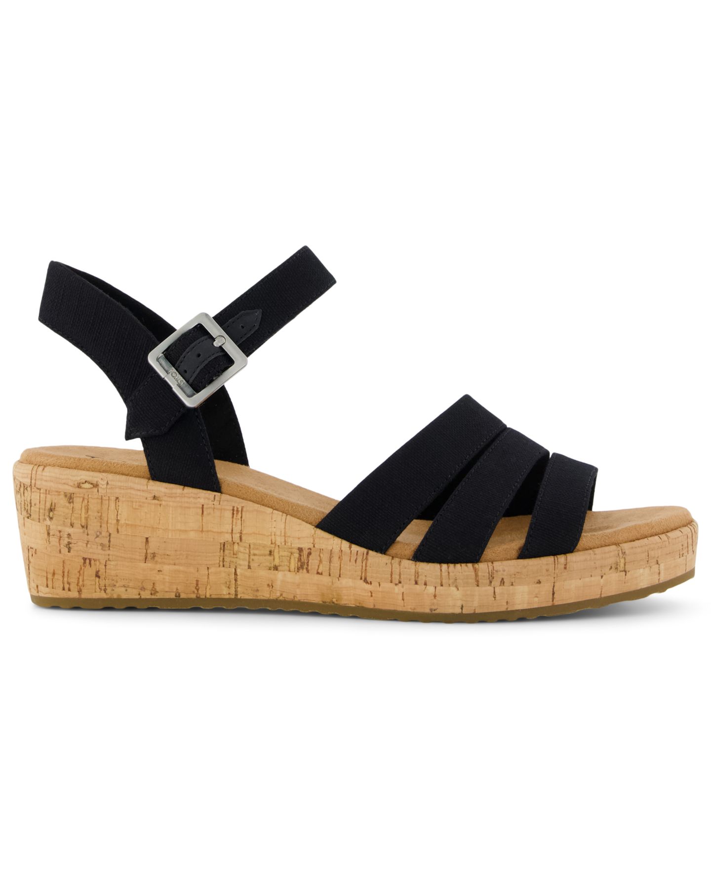 Женские сандалии TOMS Julia Open Toe Wedge, цвет: Чёрный — фото 2