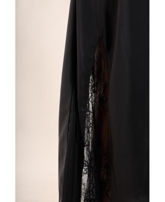 Women's Satin Lace Maxi Skirt