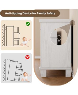 Dresser for Bedroom with 7 Drawers, Storage Chest of Drawers with Metal Handle, Wooden Dresser Organizer for Living Room,Closet,Entryway