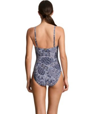 Women's V-Neck Over-The-Shoulder One-Piece Swimsuit