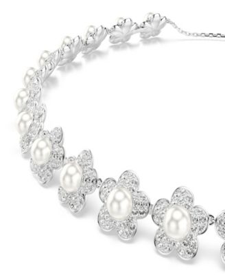 Ariana Grande X Rhodium Plated Mother of Pearl Choker Necklace