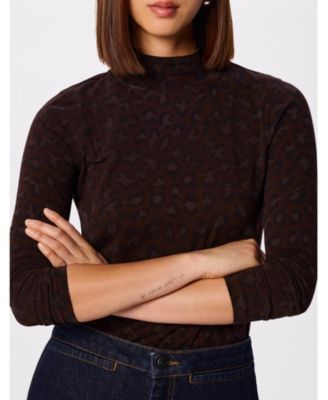 Women's Animal Roll Neck Top