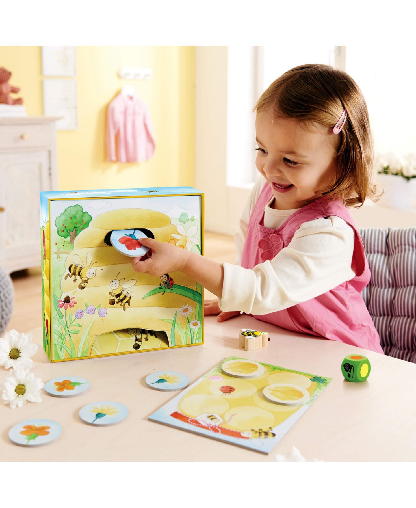 Детские настольные игры Haba Hanna Honeybee Cooperative Matching 10-Piece Board Game, Ages 2+, цвет: Mutli — фото 5