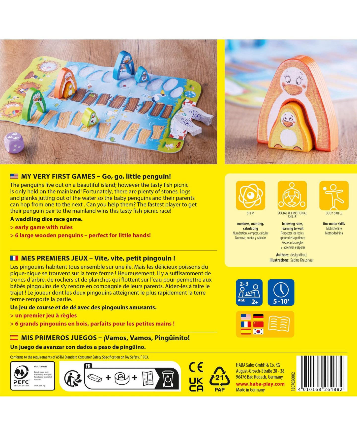 Детская игрушка Haba My Very First Games - Go, Go, Little Penguin!, цвет: Mutli — фото 4