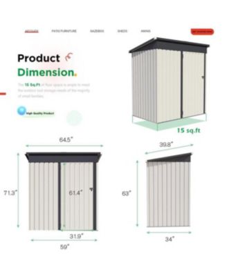 Outdoor Durable and Space-Saving Small Storage Shed