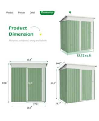 Outdoor Durable and Space-Saving Small Storage Shed