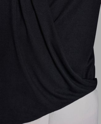 Women's Asymmetrical Faux Wrap V-Neck Top