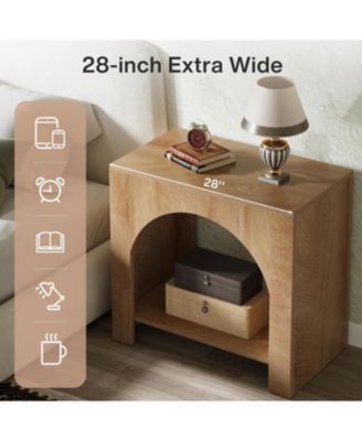 Nightstand with Storage, Large Bed Side Table for Bedroom, 1PCS