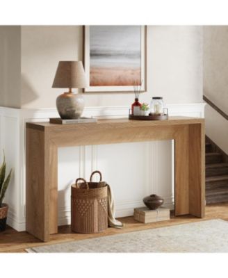 Media Console, 55-Inch Wooden Sofa Table with Storage for Entryway, Foyer, Hallway, Living Room
