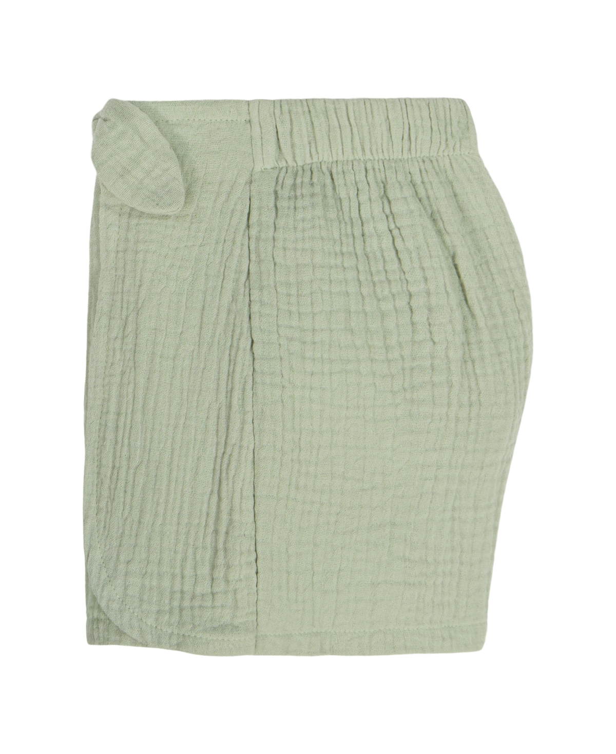 Kids Headquarters Girls' 2T-6X Crinkled Muslin Daisy Trim Tunic and Wrap Shorts, 2-Piece Set