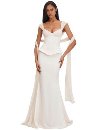 chinese dress ladies Amoris T720 Pleated Mermaid Long Formal Prom Dress  The Dress Outlet