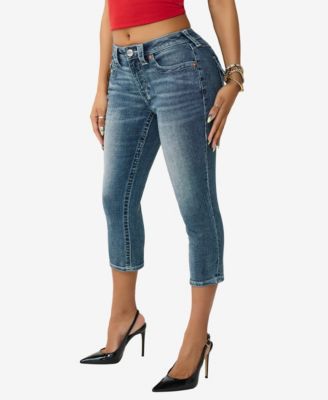 Women's Jennie Skinny Mid-Rise Flap Capri Jeans