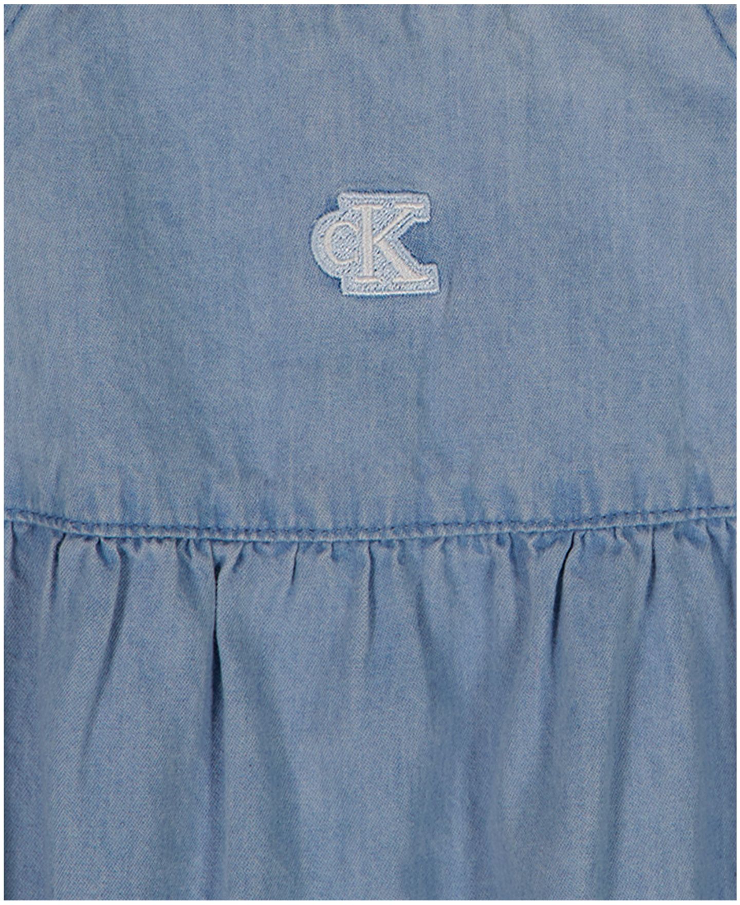 Комбинезон Calvin Klein Embroidered Eyelet Sleeveless Romper для девочек-малышей, цвет: Синий — фото 5