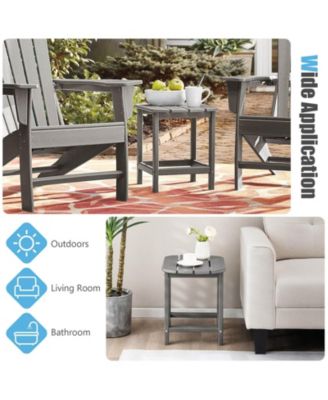 Outdoor Weather Resistant Side Table for Patio and Garden