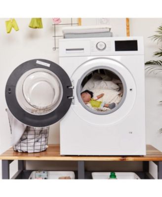 Cari 12" Black Baby Doll with Black Pigtails, Embroidered Face, Removable Green Dress, Machine Washable Soft Baby Doll - 18 Months+