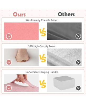 6 Pieces Baby Climbing Blocks with 30D High-Density Foam and Carrying Handles