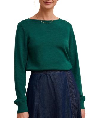 Women's Merino Fine Knit Boat Neck Jumper