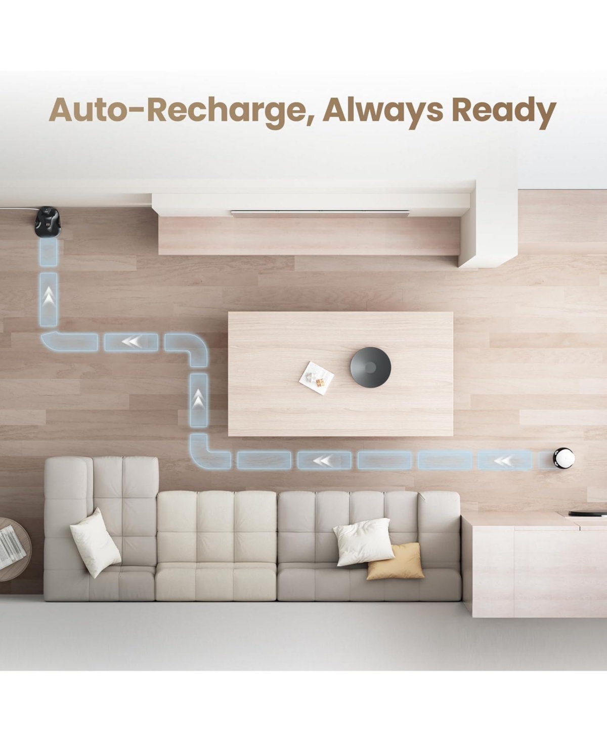 Enabot Ebo Air 2 Smart Companion Robot with 2K Camera, Two-Way Audio & Night Vision