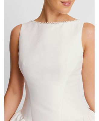 Women's Sleeveless Bubble Hem Mini Dress