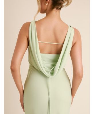 Women's Plunge Cowl Chiffon Bridesmaid Dress