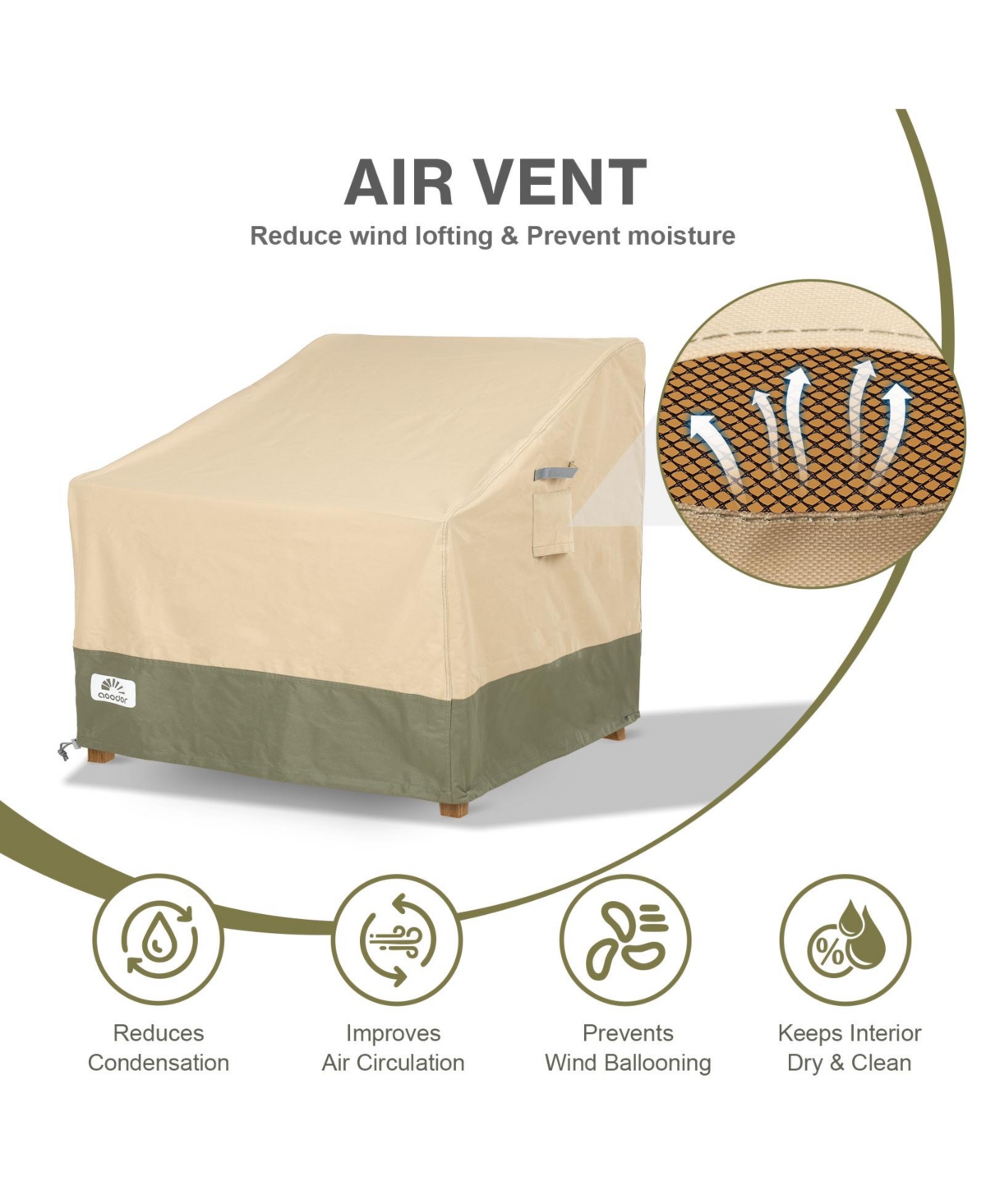 Aoodor Heavy Duty Patio Chair Cover