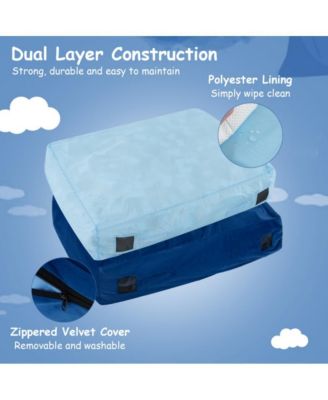 47 x 35.5 Inch Crash Pad Sensory Mat with Foam Blocks and Washable Cover