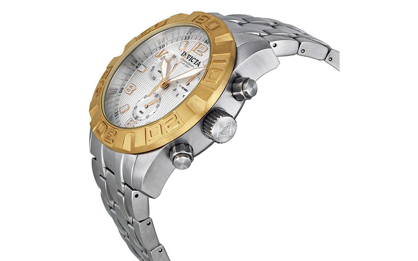 Мужские часы Invicta 11454 Pro Diver Quartz Chronograph Dial, цвет: Серебряный — фото 2