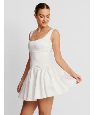 Women's Scoop Neck Sleeveless Skater Mini Dress