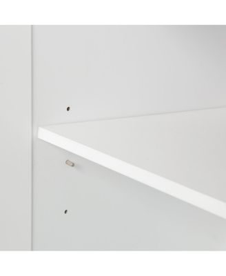 30" Modern White Bathroom Vanity with SMC Resin Sink, Soft Close Drawers & Adjustable Shelves for Small Spaces