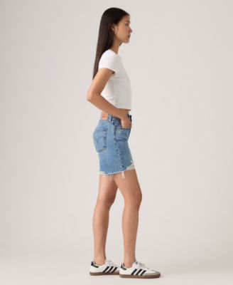 501&reg; Mid-Thigh High Rise Straight Fit Denim Shorts