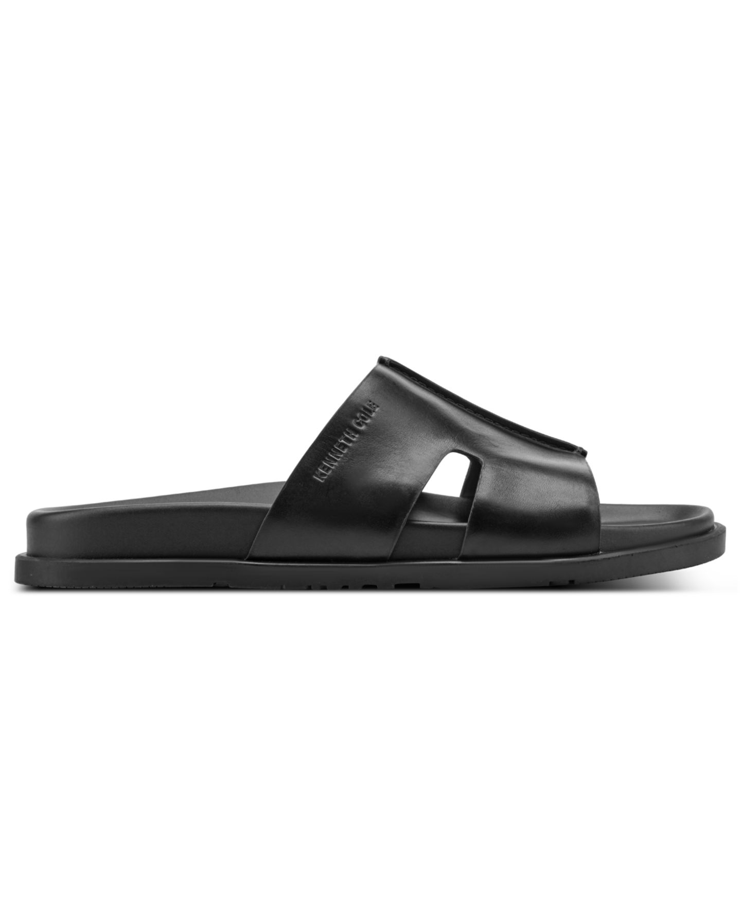 Мужские сандалии Kenneth Cole New York Willy Slide, цвет: Чёрный кожаный — фото 2