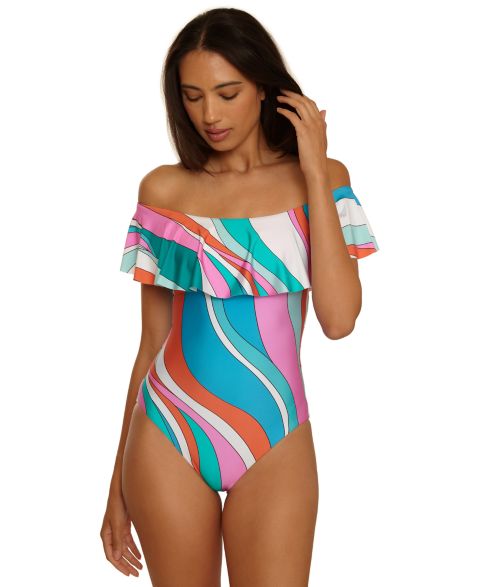 Женские купальники Trina Turk Women's Off-The-Shoulder One-Piece Swimsuit
