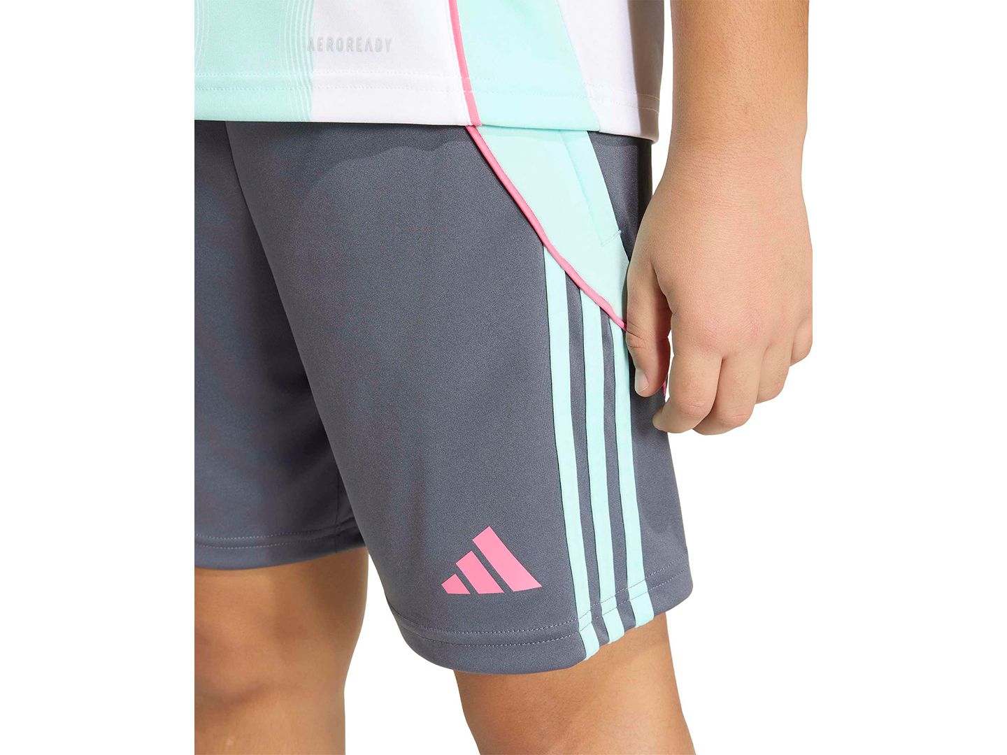 Детские шорты adidas Messi Soccer, цвет: Aurora Onix — фото 4