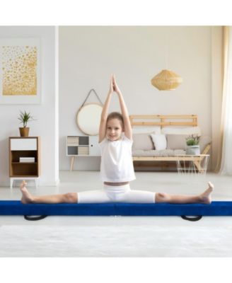 9 FT Folding Gymnastics Balance Beam with Anti-slip Base and Pine Wood Frame