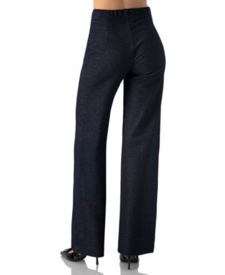 Women's Ribbed Wide-Leg Pants
