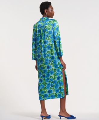 Women's Long-Sleeve Collared Maxi Dress