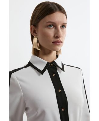 Women's Belted Midi Shirt Dress