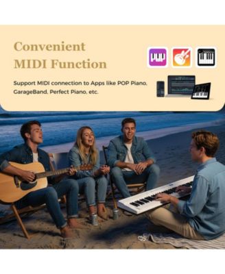 88-Key Electric Piano Keyboard with Adjustable Stand & Portable Bag for Home or Travel