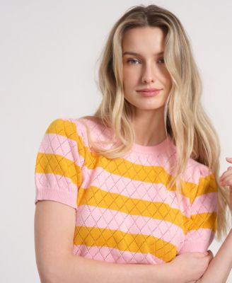 Women's Balloon Short-Sleeve Knitted Sweater